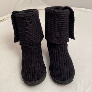 Ugg Classic Cardi knit sweater boots in black 8